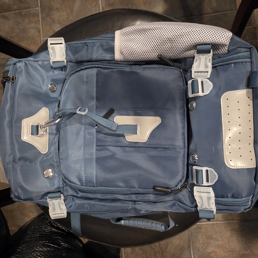 Amazon Blue and White Men's Backpack